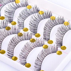 10 Pairs Fake Eyelashes 3D Mink Lashes False Thick Full Strip Long Black Natural Cruelty Free Handmade Makeup Beauty Tools CH504