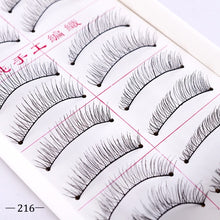 Load image into Gallery viewer, 10 Pairs Fake Eyelashes 3D Mink Lashes False Thick Full Strip Long Black Natural Cruelty Free Handmade Makeup Beauty Tools CH504