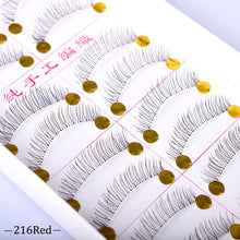 Load image into Gallery viewer, 10 Pairs Fake Eyelashes 3D Mink Lashes False Thick Full Strip Long Black Natural Cruelty Free Handmade Makeup Beauty Tools CH504