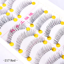 Load image into Gallery viewer, 10 Pairs Fake Eyelashes 3D Mink Lashes False Thick Full Strip Long Black Natural Cruelty Free Handmade Makeup Beauty Tools CH504