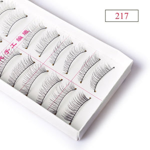 10 Pair Pro Natural Long Sparse False Mink Eyelashes Fake Eyelash Eye Lashes Thick  Handmade  Makeup Extension Tools TR504
