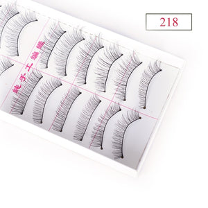 10 Pair Pro Natural Long Sparse False Mink Eyelashes Fake Eyelash Eye Lashes Thick  Handmade  Makeup Extension Tools TR504