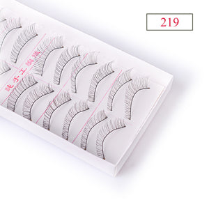 10 Pair Pro Natural Long Sparse False Mink Eyelashes Fake Eyelash Eye Lashes Thick  Handmade  Makeup Extension Tools TR504
