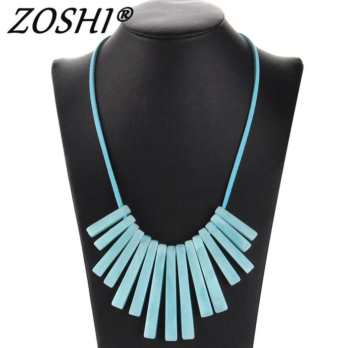 Boho Ethnic Jewelry Women Long Hand Made Geometric Pendant Sweater Chain All-match Decorative Maxi Necklace Statement Necklaces