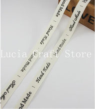 Load image into Gallery viewer, Lucia crafts Multi Size &quot;Hand made&quot; Design Printed Cotton Ribbons Fabric DIY Trim Sewing Labels Handcraft Accessories 040056110