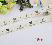 Load image into Gallery viewer, Lucia crafts Multi Size &quot;Hand made&quot; Design Printed Cotton Ribbons Fabric DIY Trim Sewing Labels Handcraft Accessories 040056110
