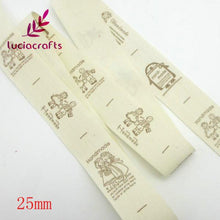 Load image into Gallery viewer, Lucia crafts Multi Size &quot;Hand made&quot; Design Printed Cotton Ribbons Fabric DIY Trim Sewing Labels Handcraft Accessories 040056110