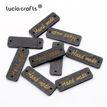 Load image into Gallery viewer, Lucia crafts Painting With &quot;Hand made&quot; 2 Holes Connectors Sewing Wood Buttons Scrapbooking DIY Sewing Accessories 004010064